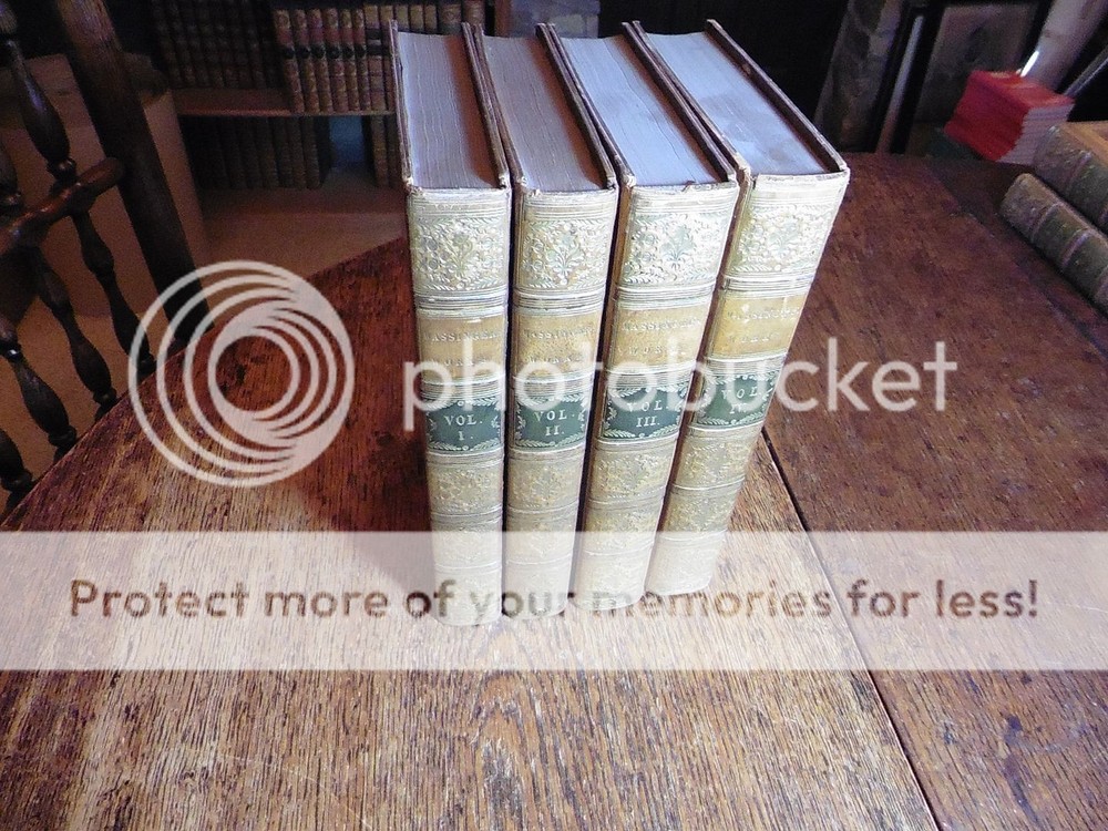 Rare 1813 Elizabethan Drama Set by Philip Massinger in Fine Gilt Leather - 4 Vols