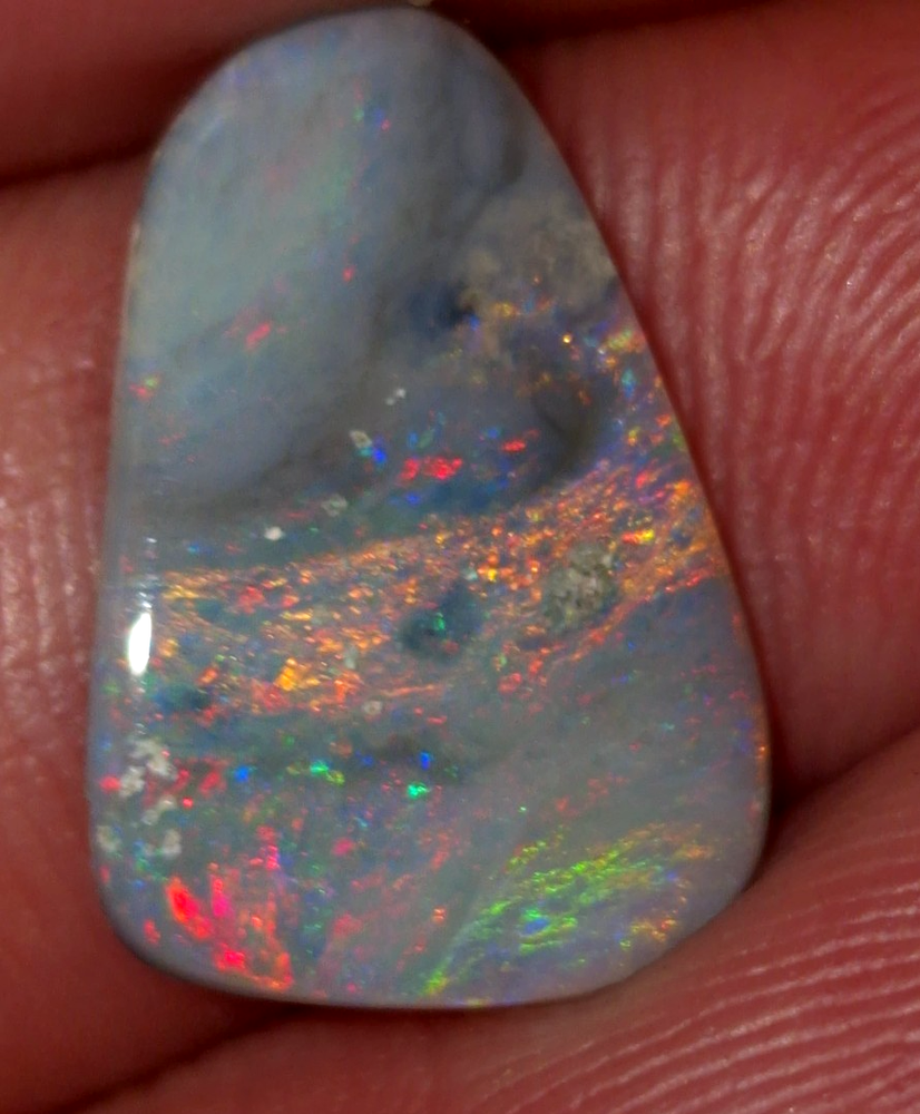 Lightning Ridge Black Opal Stone. Australian Black Opal Cabochon.