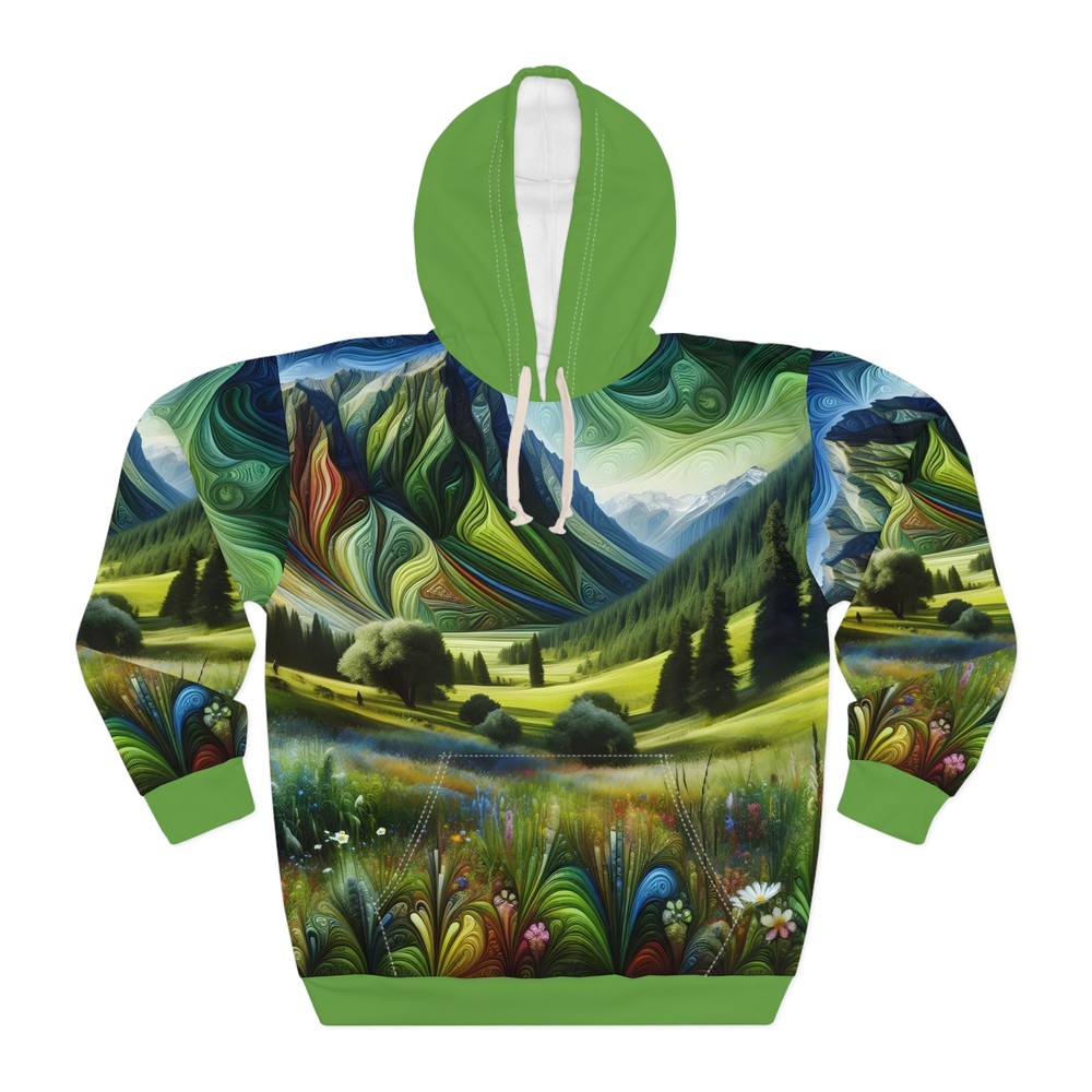 Wonderland Trail All Over Print Hoodie Outdoor Apparel Nature Inspired Travel