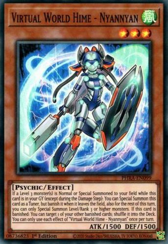 Virtual World Hime - Nyannyan - PHRA-EN099 - Super Rare - 1st Edition x3 - Light