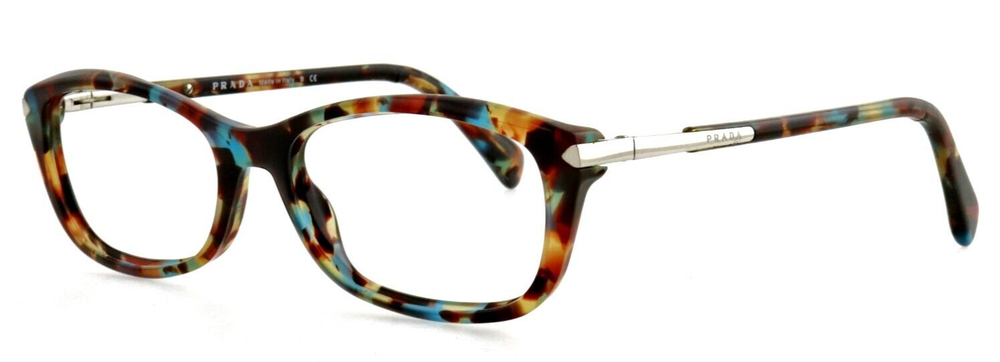 Prada VPR04P 52mm Blue Spotted Havana Acetate Eyeglass Frames Made in Italy