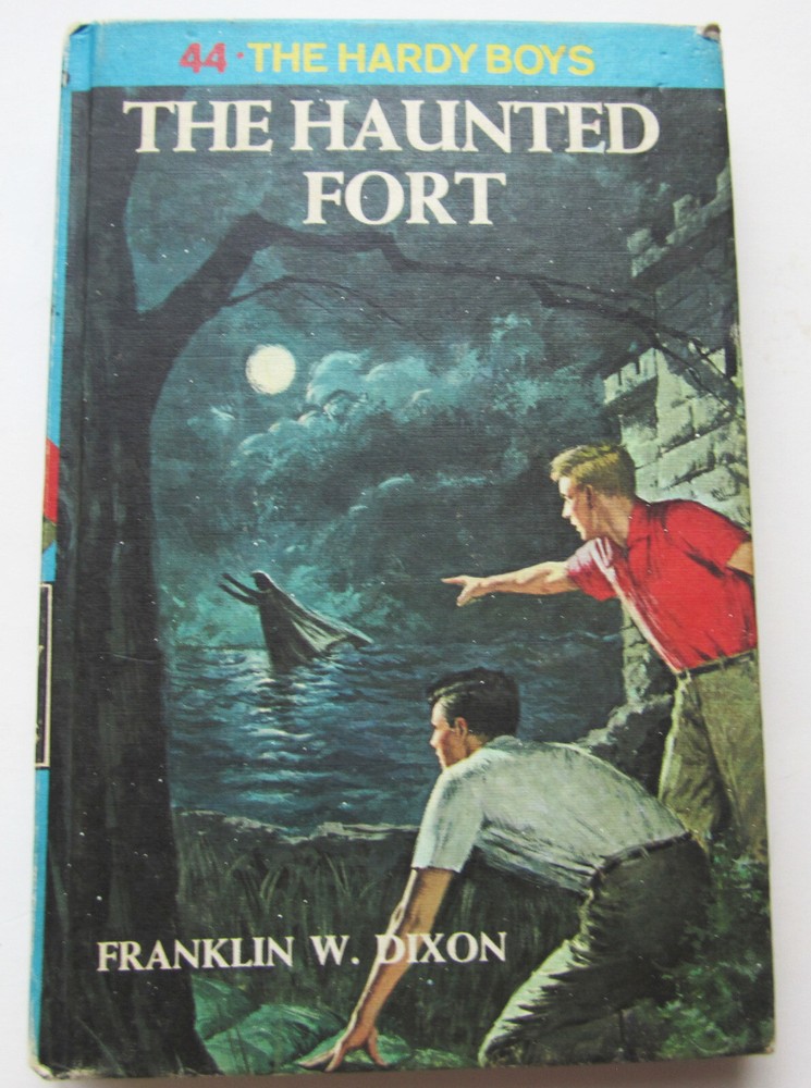 Hardy Boys The Haunted Fort Hardcover #44 1978 Mystery Book White Multi Endpaper