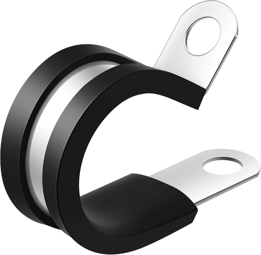 30PCS 5/8 Inch 304 Stainless Steel Cable Clamps in Black & Silver