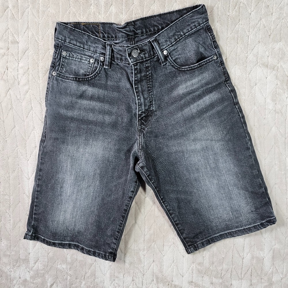 Levis 569 Jean Shorts Mens 30 Black Denim 12