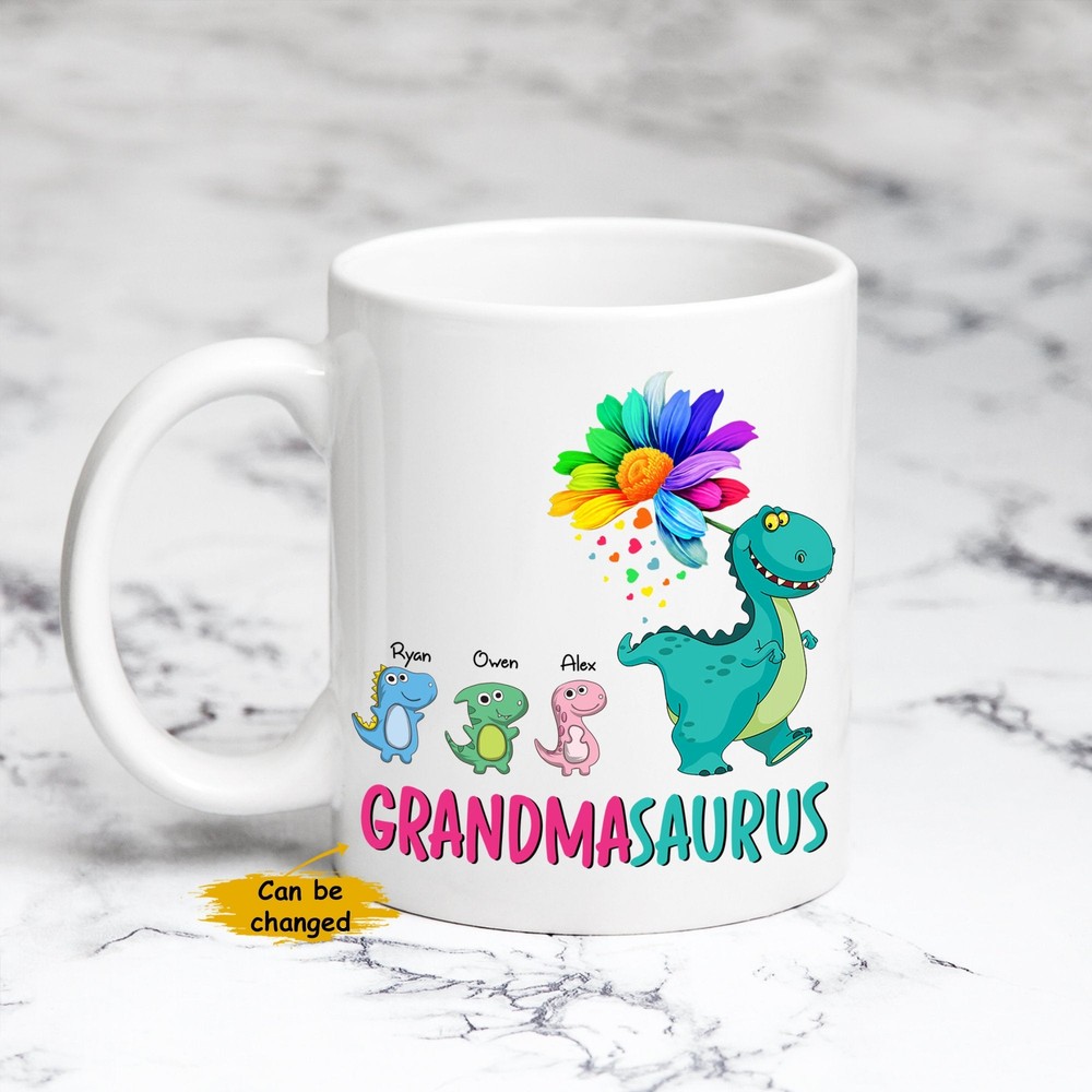 Personalized Grandmasaurus Mug Cute Mimisaurus Mug Grandma Mug Gift For Grandma