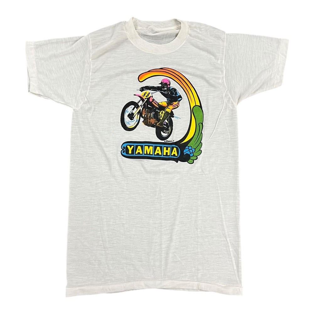 1970s Vintage Yamaha Motocross MX T-Shirt Men Size L Roach Design