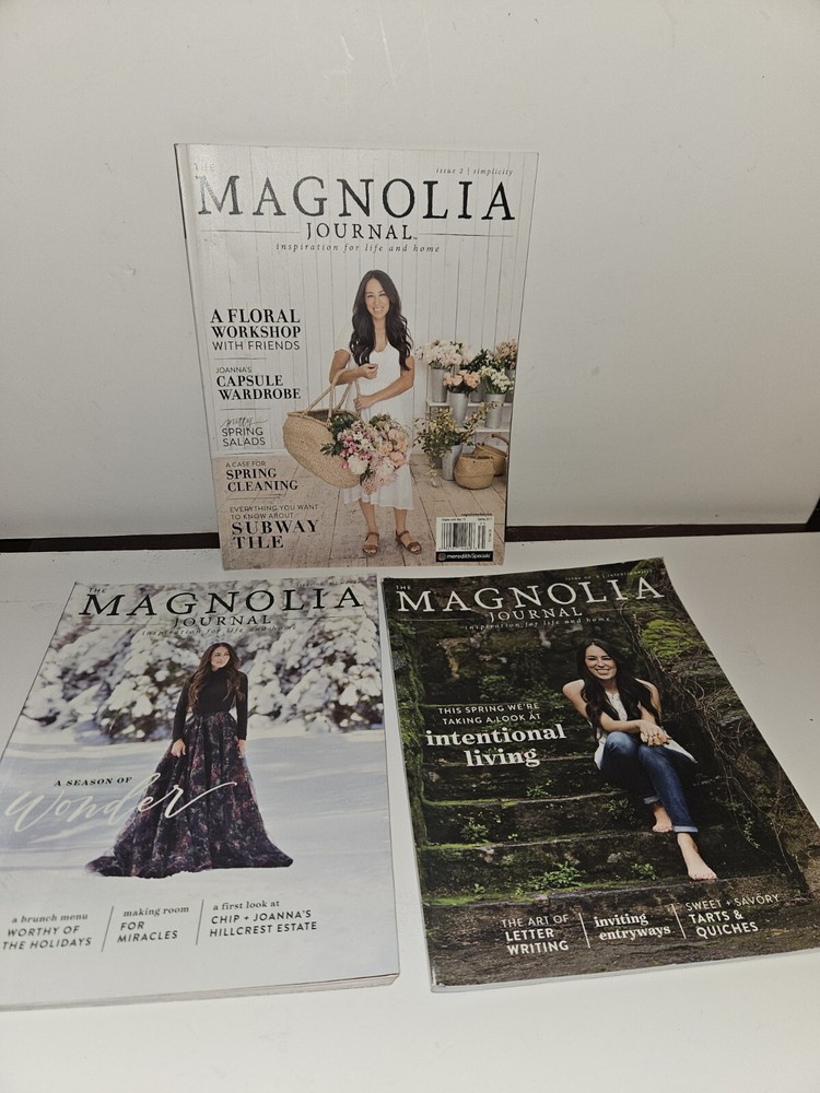 Magnolia Journal Magazine Lot 3 Issues Joanna Gaines 2017-2018 VG Condition