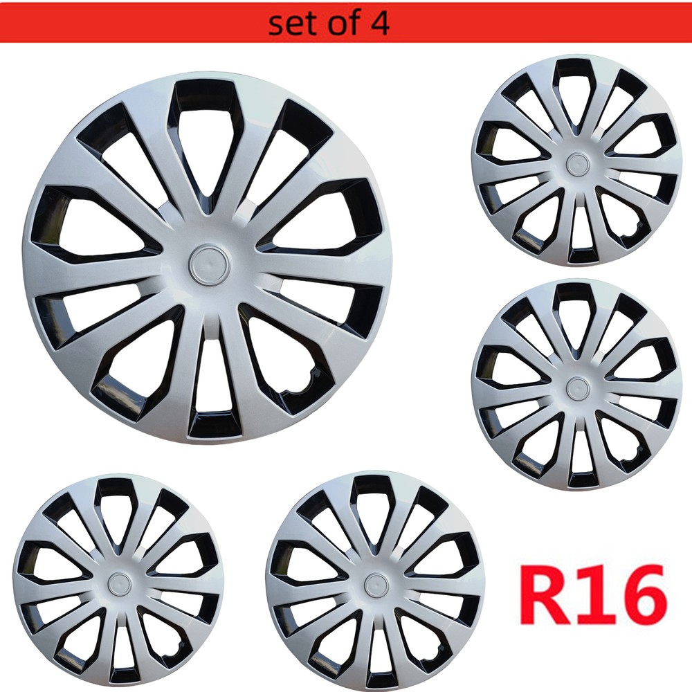 4-Piece 16-Inch Universal Hubcap Wheel Covers for Car Tires