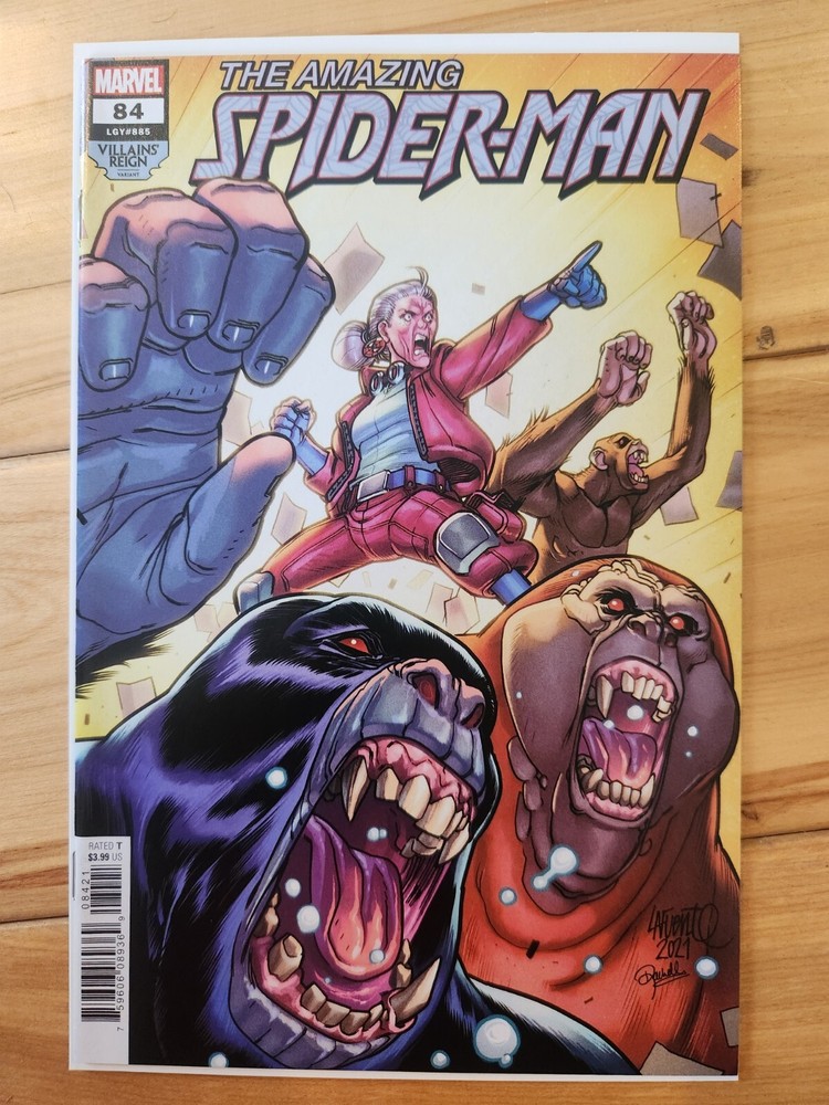 2022 AMAZING SPIDER-MAN 84B: LAFUENTE VILLIANS REIGNS VARIANT.  HIGH GRADE 9.6.