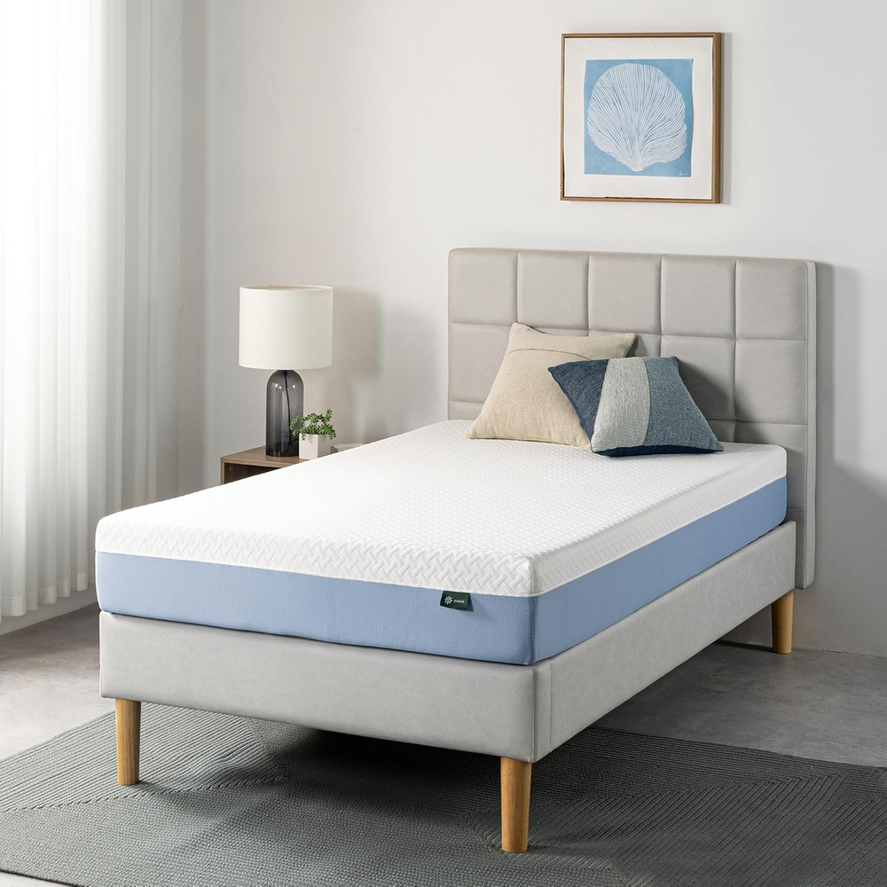 Zinus 8 Inch Twin Cooling Essential Memory Foam Mattress [Newversion], Fiberglas
