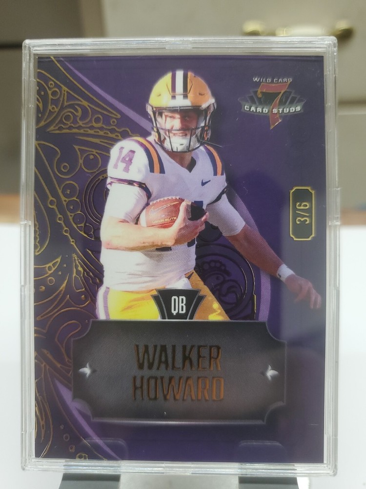 2023 Wild Card 7 Card Studs Walker Howard - Spades 3/6 LSU OLE MISS