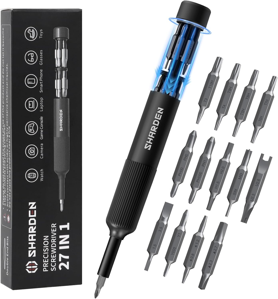 27-in-1 Magnetic Precision Screwdriver Set with Multi-Bit Mini Tools