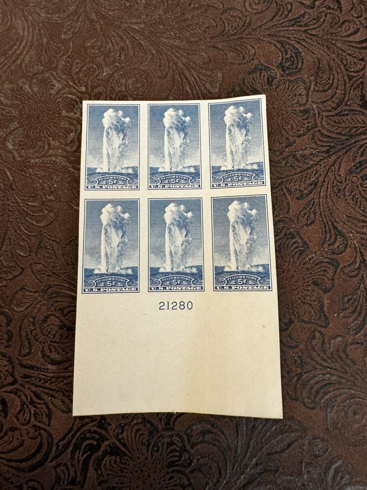 Vintage Unused No. 760 Plate Blocks Not Perforated Collectible Stamps