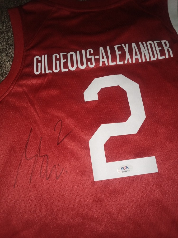Shai Gilgeous-Alexander Signed Autograph Team Canada FIBA Jersey OKC Thunder