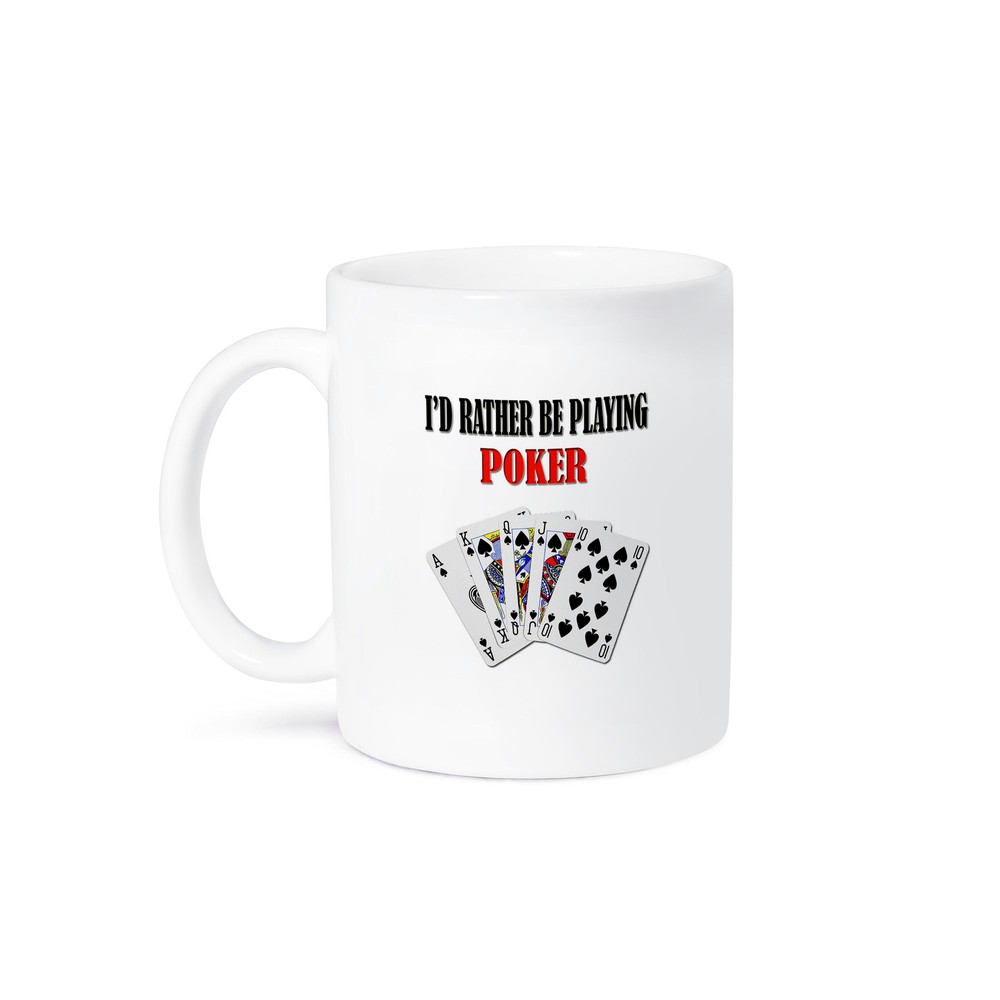 3dRose, Id rather be playing poker. Funny quote. Popular saying., Mug