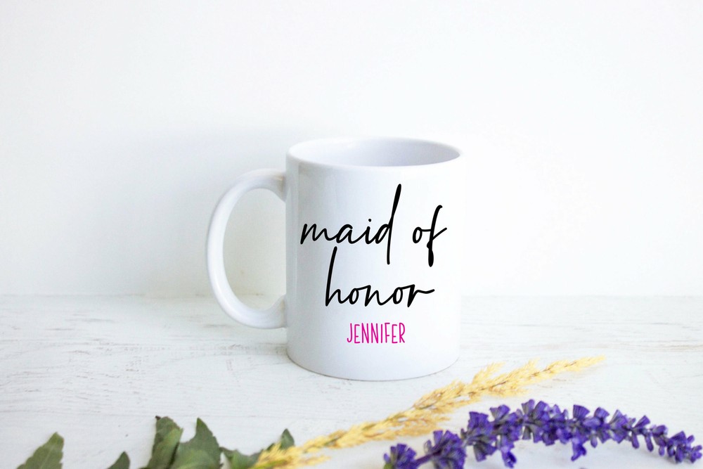 Maid Of Honor Mug Custom Personalized Mug Bridesmaid Gift Custom Wedding Mug