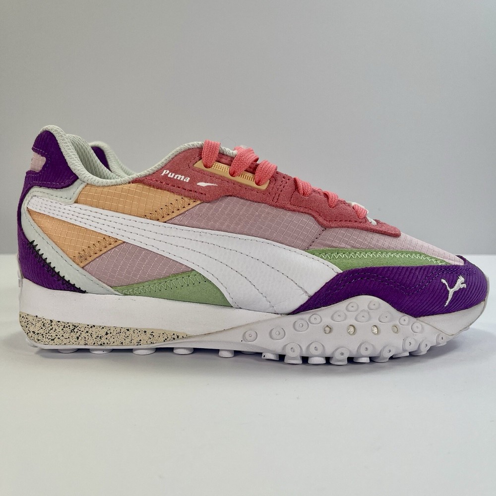 Puma Blktop Rider Women's Shoes Size 7 White Multi-Color Sneakers 395907-06 NWT