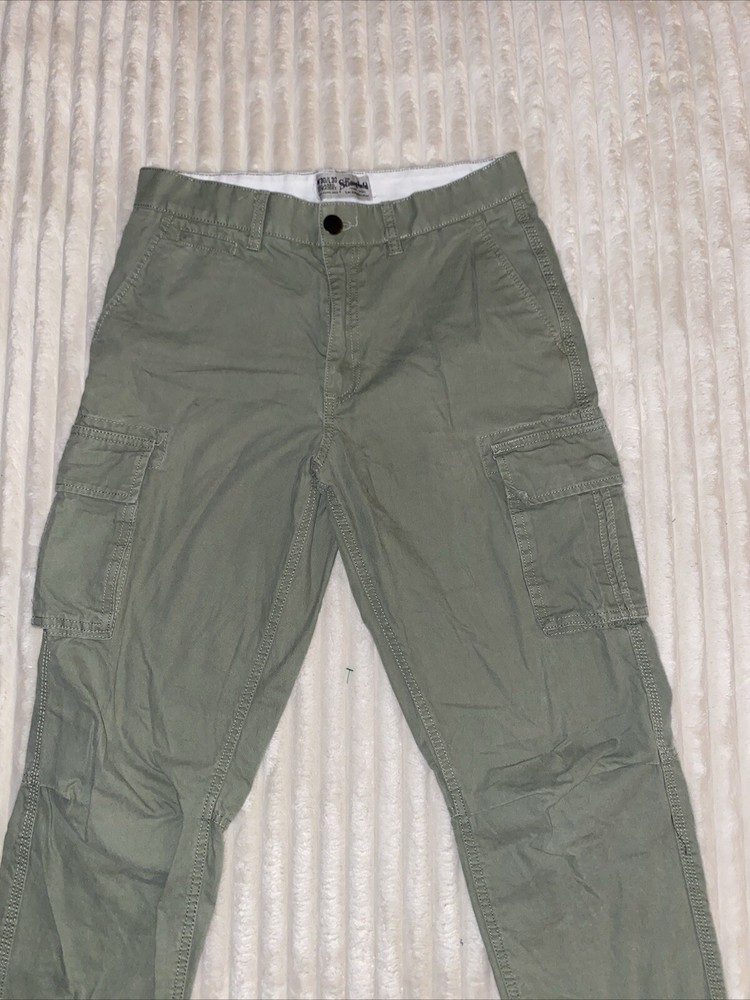 The Stronghold Pants Men’s 30x30 Green Canvas Straight Leg Casual Solid Outdoor