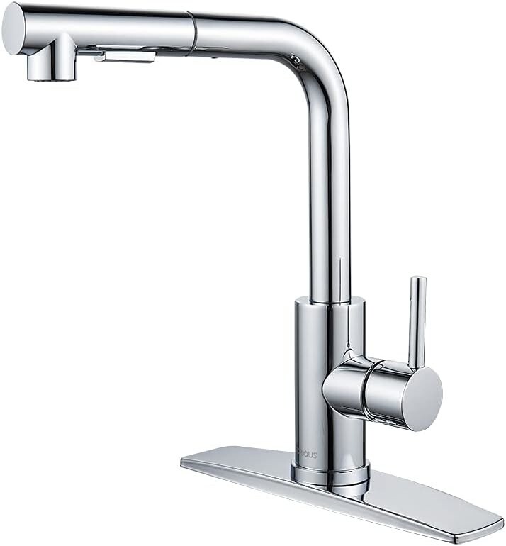 Chrome Kitchen Faucet with Pull Down Sprayer - Single Handle- L7.14