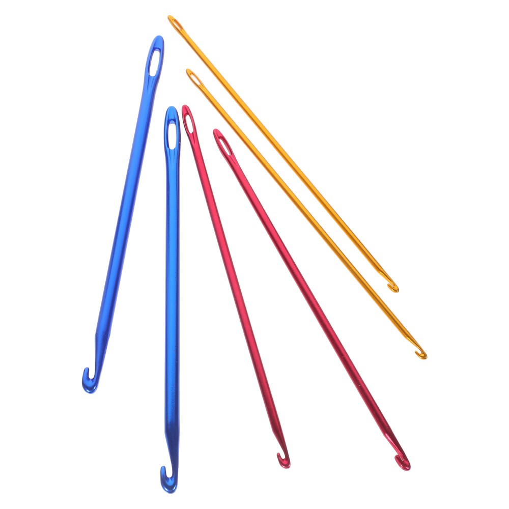 6 Pcs Crochet Hooks Sweater Needles Knitting Supplies Set Giant Prop for Yarn