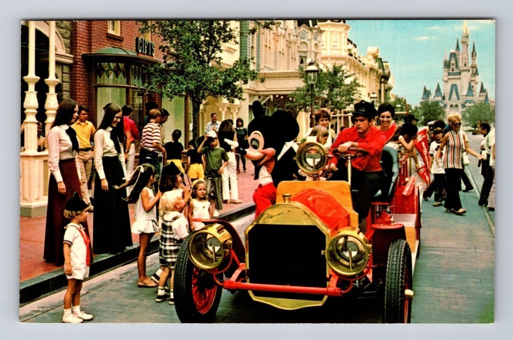 Vintage Disney World Main Street USA Postcard Orlando Florida  