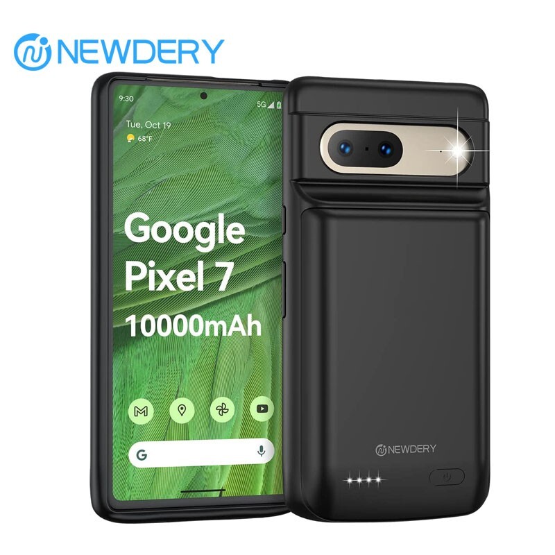 NEWDERY For Google Pixel 7 Battery Case Charging Power Bank Case 10000mAh