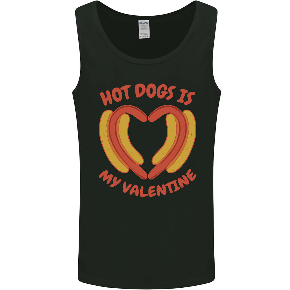 Hot Dog Anti Valentines Day Single Funny Mens Vest Tank Top