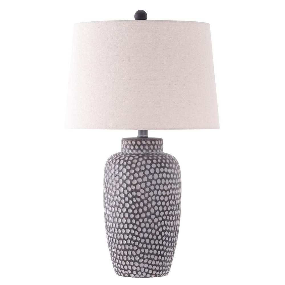 Lighting Collection Jerlen Brown/White 26-inch Table Lamp (LED Bulb Included)