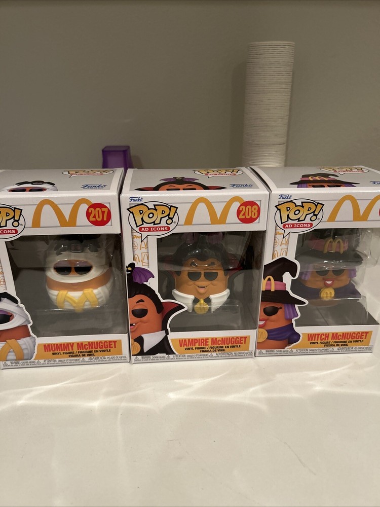 Funko Pop Halloween 2023 McNuggets Set Of 3 Mummy, Vampire, Witch