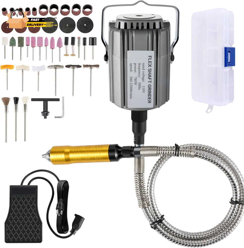 780W Flex Shaft Rotary Grinder Carver Tool with 1/4