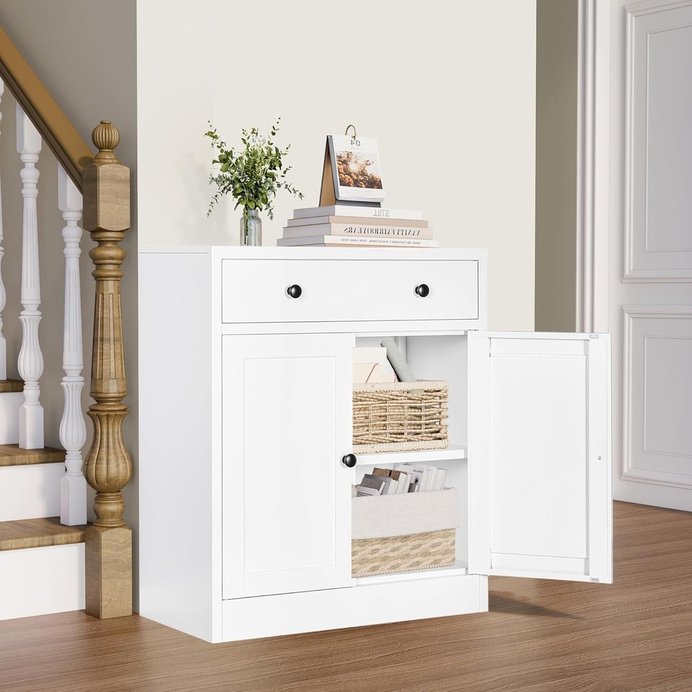 Metal Cabinet, Buffet Storage Cabinet, Metal Kitchen Cabinet with Drawer