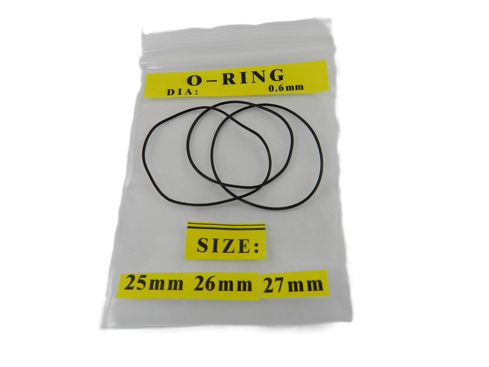 25mm-27mm 0.6mm Thick Rubber Watch Case Back O-Ring Gasket