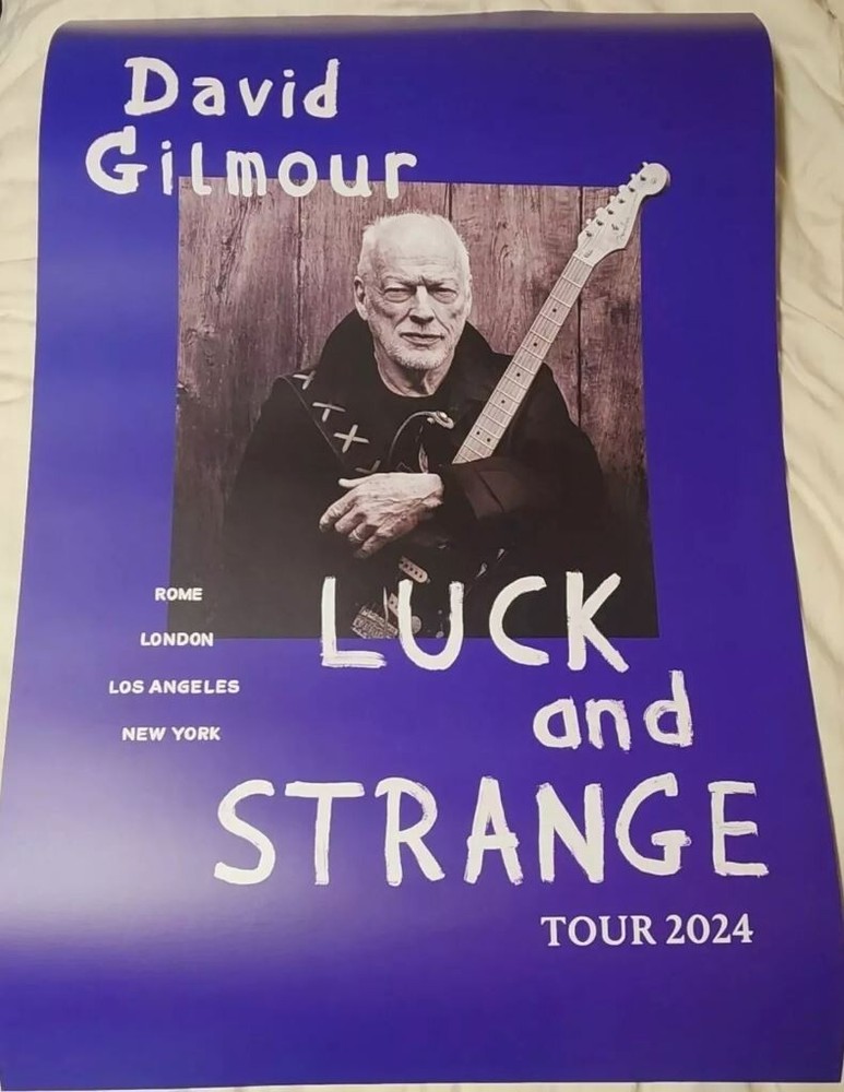 NEW David Gilmour Luck & Strange 2024 Tour Poster, Fan Gift