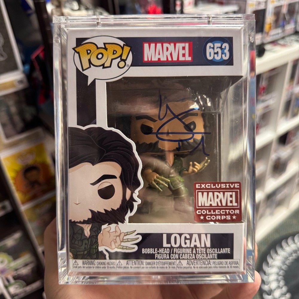 X-Men Wolverine Logan (Marvel) #653 Funko Pop w/ Hugh Jackman Auto & Cert
