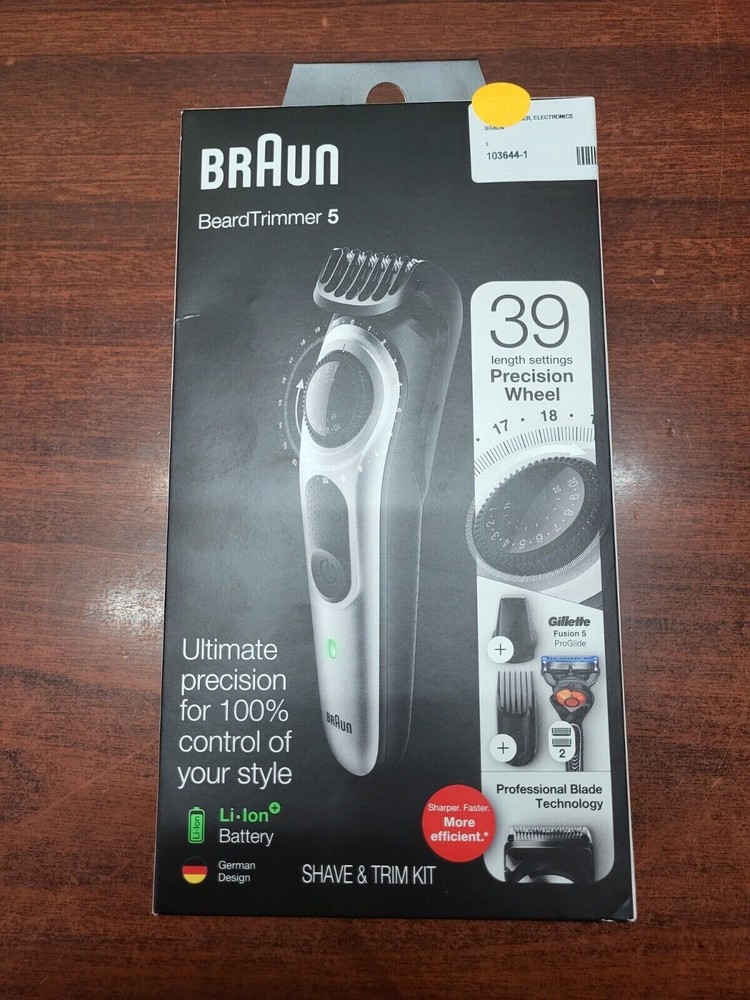 Braun Beard Trimmer 5 with 39 Adjustable Length Settings Shave and Trim Kit Model 5542