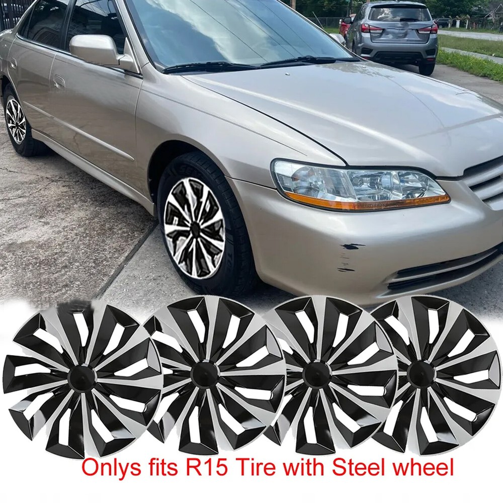 For Honda Accord Sedan Set of 4 Wheel Covers Snap On Hub Caps fit 15