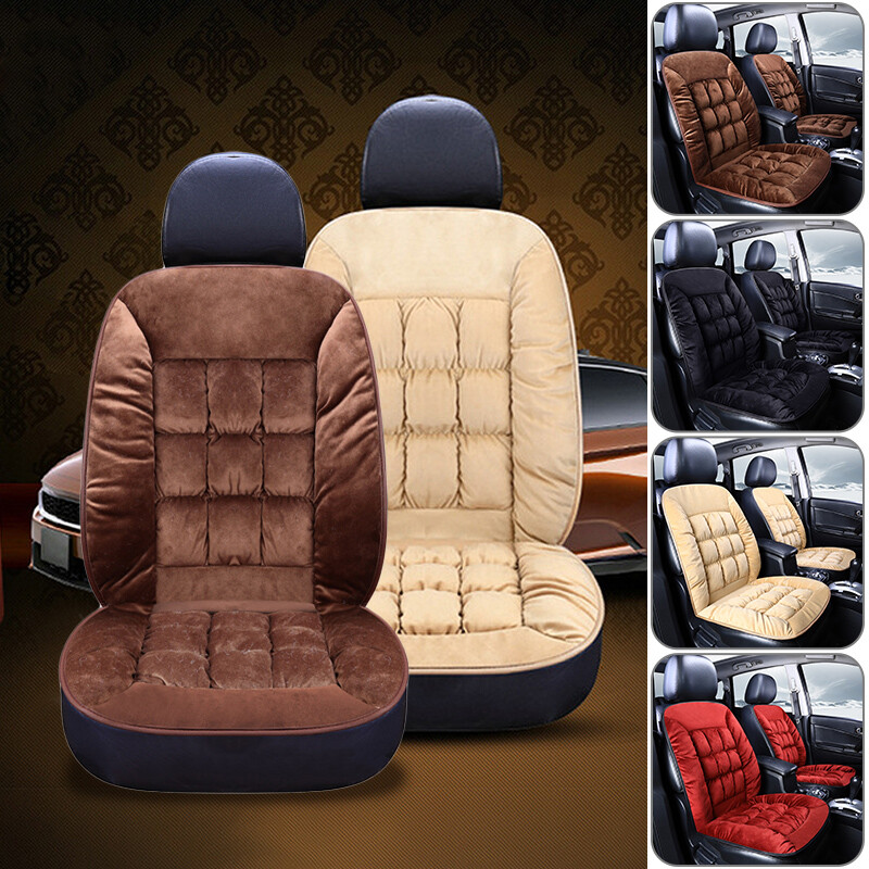 Winter Plush Car Seat Cushion In Truck SUV Single Seat Cushion Warmer Pad 1PC