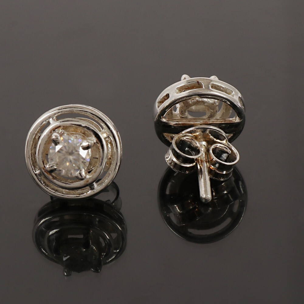 1.82 Ct Round White Diamond 925 Sterling Silver Stud Earrings Gift for Women