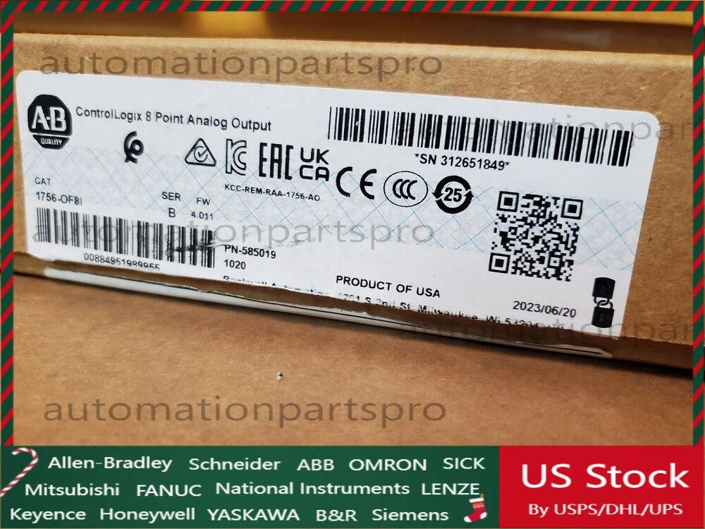 New Allen Bradley 1756-OF8I Ser B ControlLogix Analog Out 8 