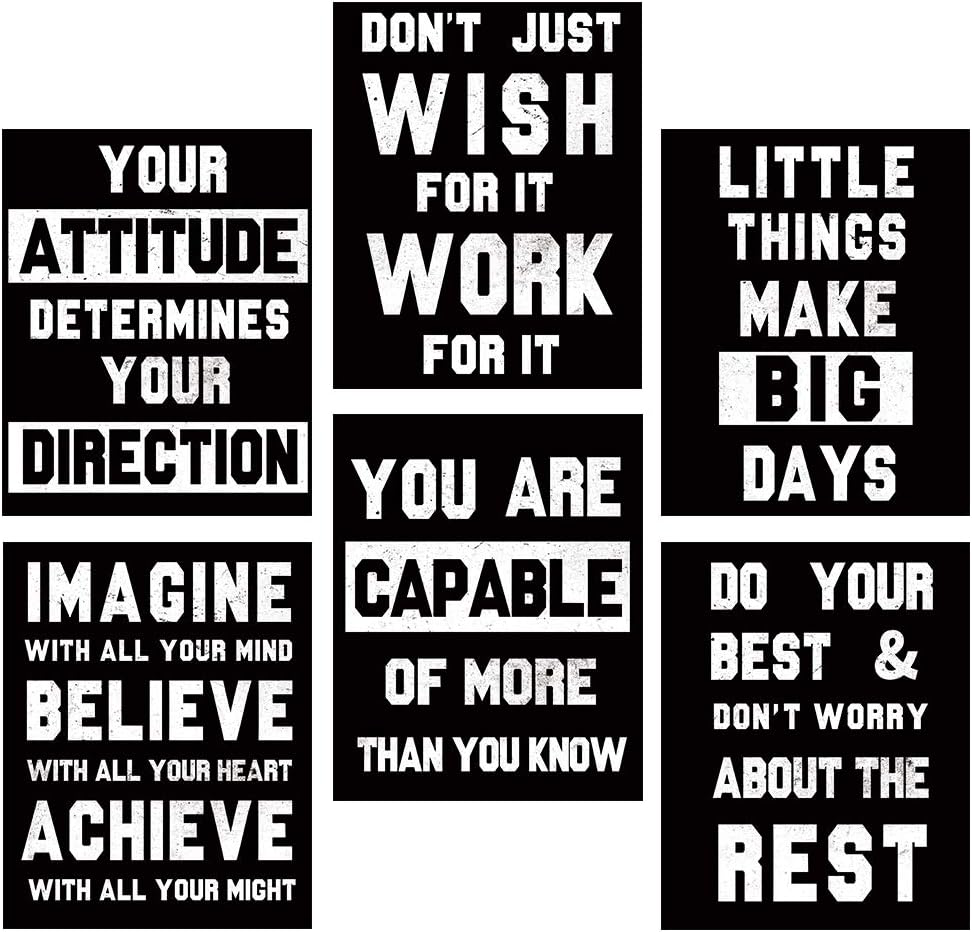 HOMANGA Motivational Wall Art Posters, Positive Office Decor Art Prints, Set of