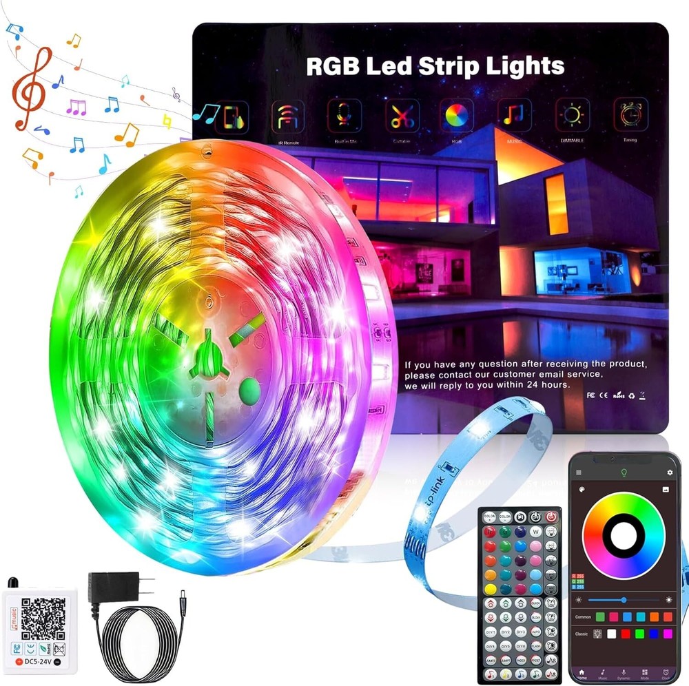 Tiras LED Luces Decoracion RGB Para Cuarto Habitacion Kit Sala 100 Pies Nuevo