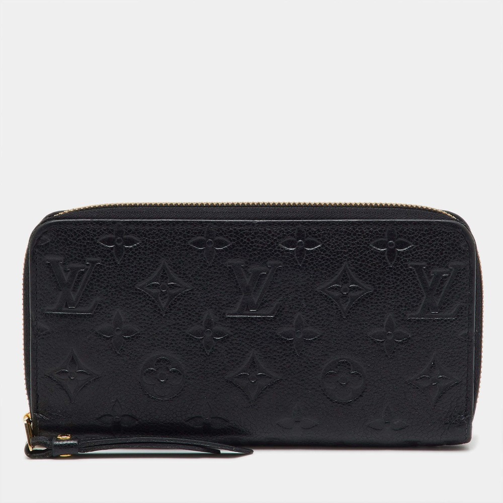 Louis Vuitton Black Monogram Empreinte Leather Zippy Wallet