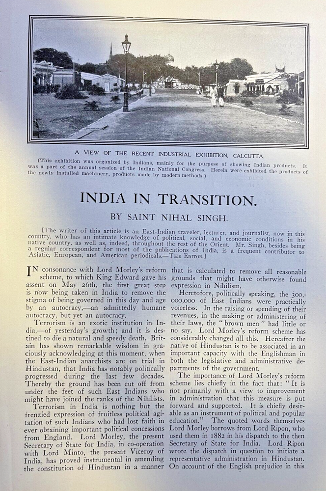 1909 India in Transition Calcutta illustrated