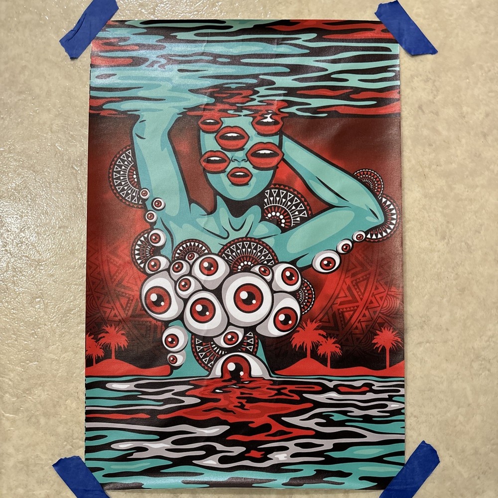 Trippy Psychedelic Abstract Artwork ✅ Poster Wall Art Canvas Print Decor ✅ 12x18