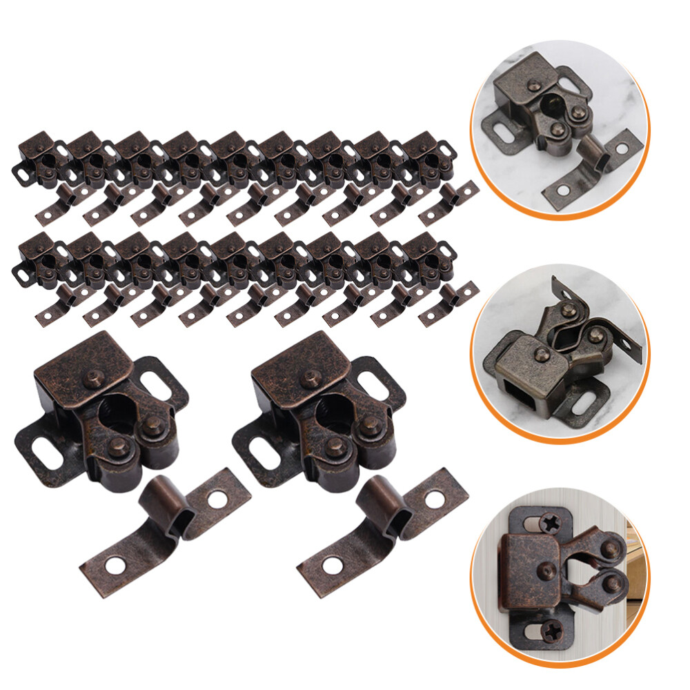 20 Pcs Screen Door Latches and Catches Cabinet Double Roller with Spring