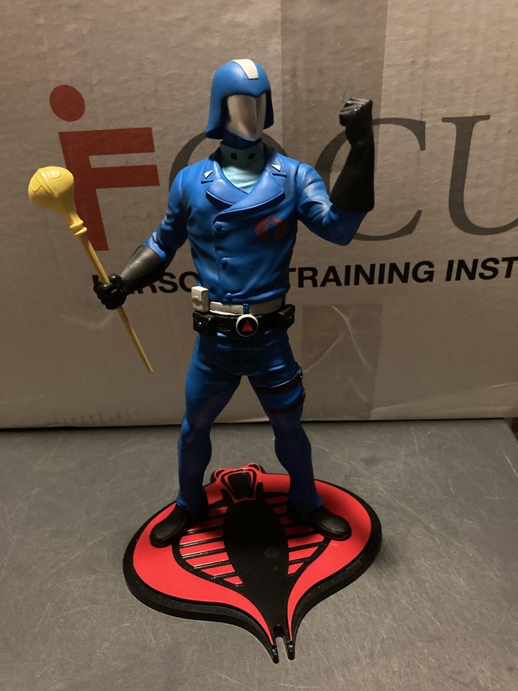 G.I. Joe Cobra Commander Pop Cultur Shock 1:8 Scale Resin 10” Statue Collectible