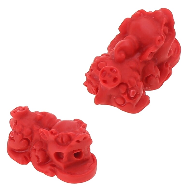 Natural Handmade Pixiu Charm Beads Amulet Pendant Jewelry Making