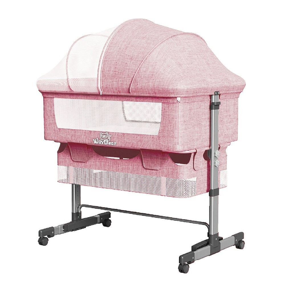Baby Bassinet, Bedside Sleeper,Foldable Baby Bed to Bed, Adjustable Portable