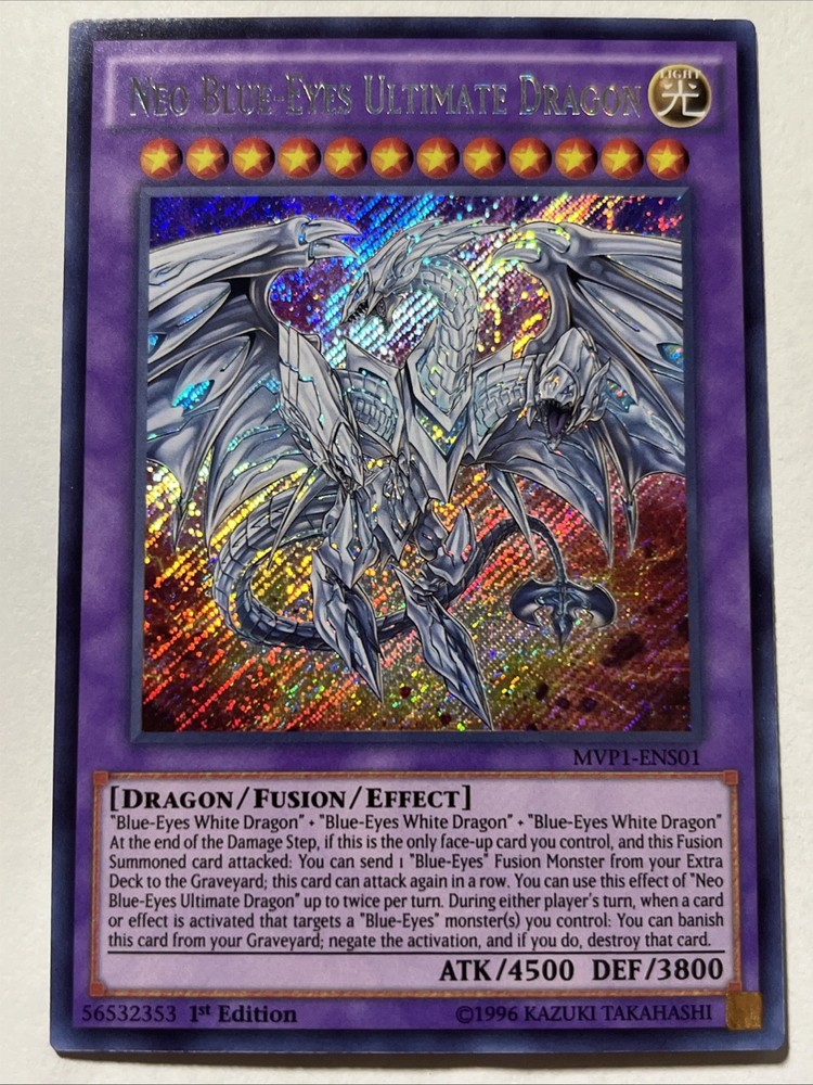Neo Blue-Eyes Ultimate Dragon MVP1 Secret 1st Ed Dark Side of Dimensions Movie Pack