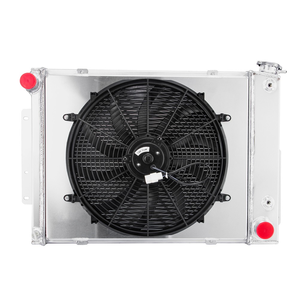 3 ROWS Aluminum Radiator Shroud Fan For 1967-1969 Chevy Camaro Pontiac Firebird